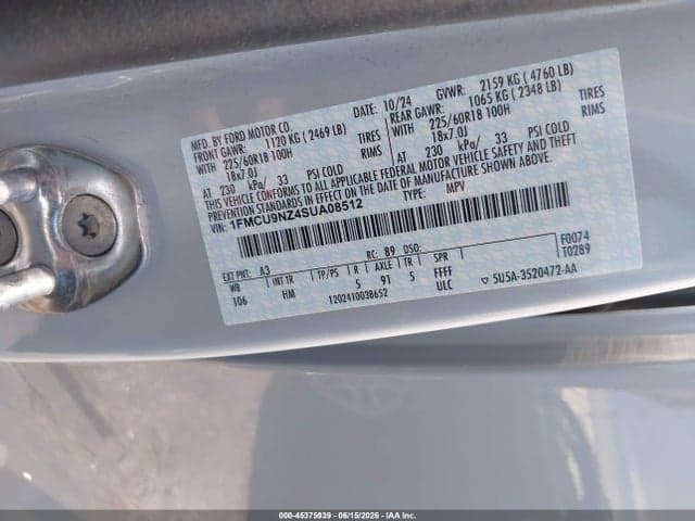2025 FORD ESCAPE ST-LINE SELECT 9