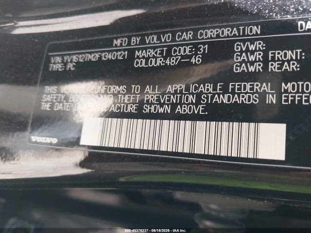 2015 VOLVO S60 T5 9