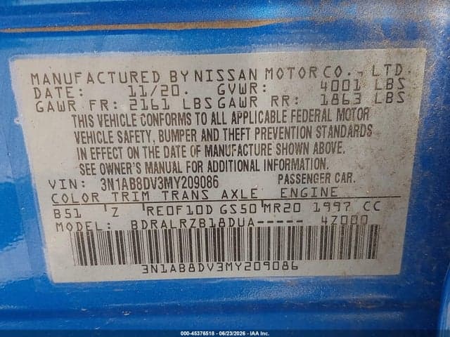 2021 NISSAN SENTRA SR XTRONIC CVT 10
