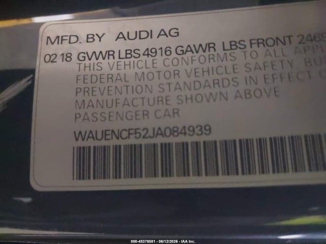 2018 AUDI A5 2.0T PREMIUM 10