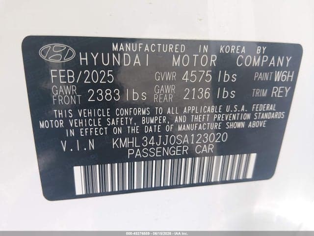 2025 HYUNDAI SONATA HYBRID SEL 9