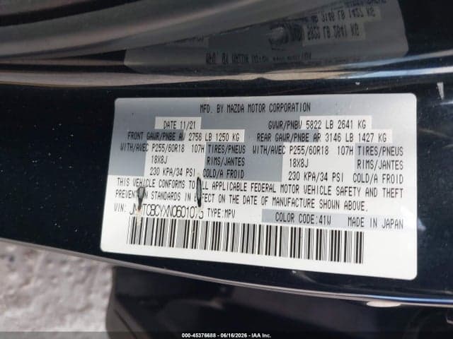 2022 MAZDA CX-9 TOURING 9