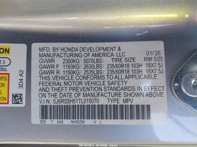 2026 HONDA CR-V HYBRID 2WD SPORT 9