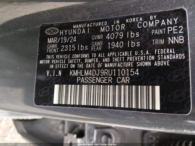 2024 HYUNDAI ELANTRA HYBRID BLUE 9