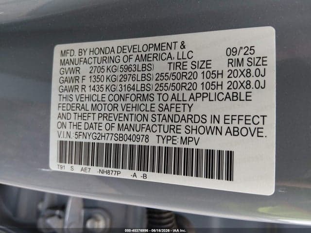 2025 HONDA PILOT TOURING 9