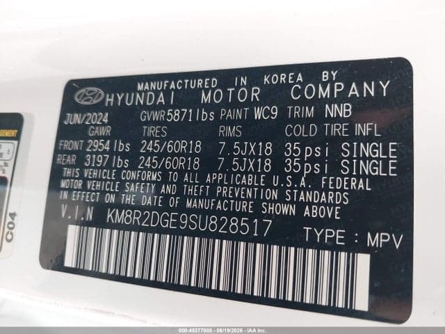 2025 HYUNDAI PALISADE SEL 9