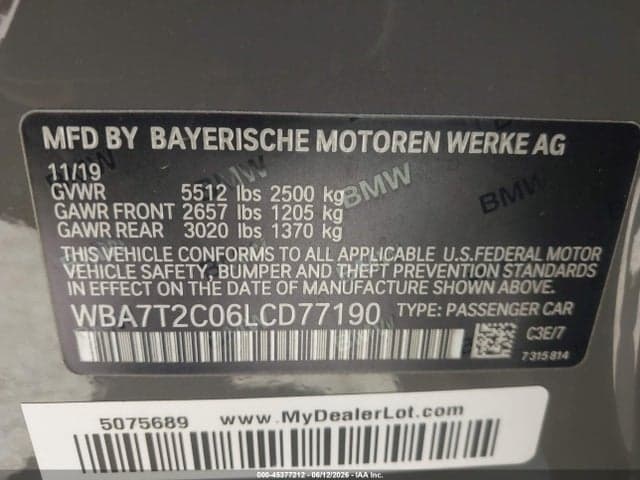 2020 BMW 740I 9