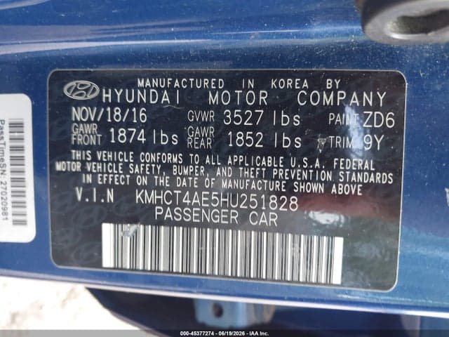 2017 HYUNDAI ACCENT SE 9