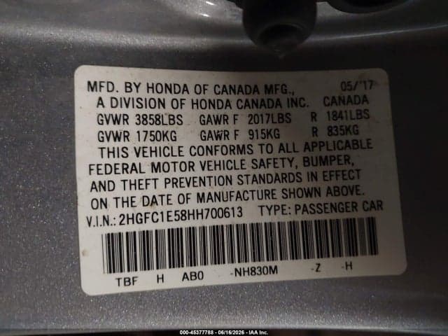 2017 HONDA CIVIC SI 8
