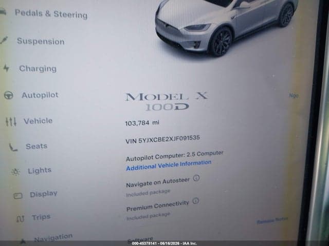 2018 TESLA MODEL X 100D/75D/P100D 7
