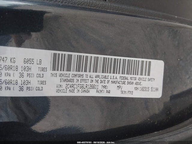 2020 CHRYSLER PACIFICA TOURING 9