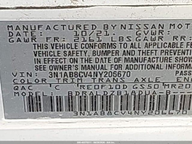 2022 NISSAN SENTRA SV XTRONIC CVT 9