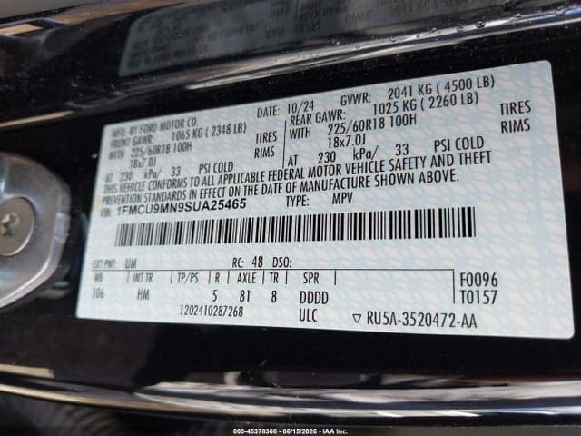 2025 FORD ESCAPE ST-LINE 9
