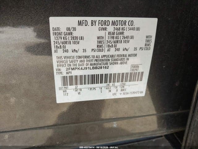 2020 FORD EDGE SEL 9