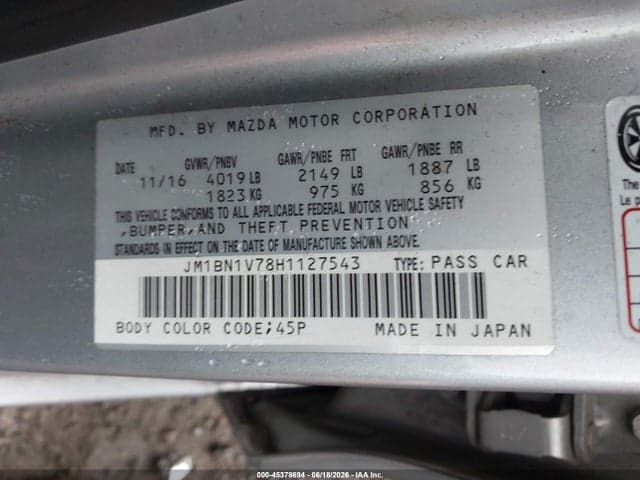 2017 MAZDA MAZDA3 TOURING 9