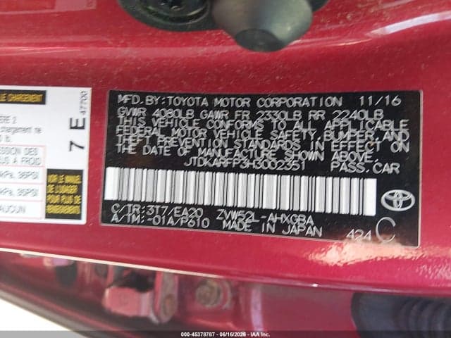 2017 TOYOTA PRIUS PRIME PREMIUM 9