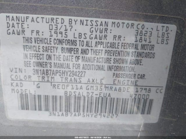 2017 NISSAN SENTRA SV 9