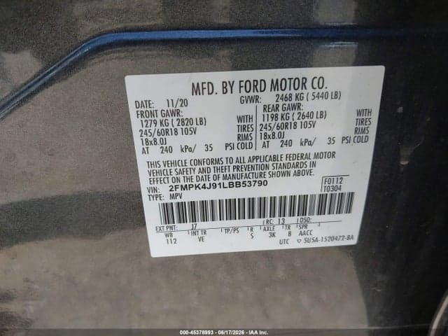 2020 FORD EDGE SEL 9