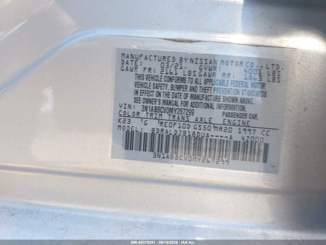 2021 NISSAN SENTRA SV XTRONIC CVT 9