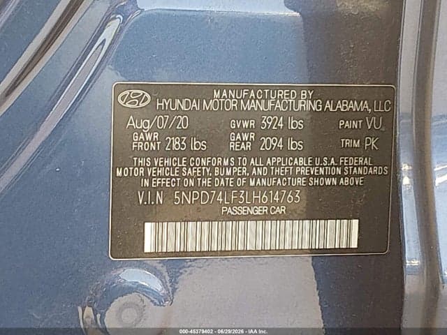 2020 HYUNDAI ELANTRA SE 9