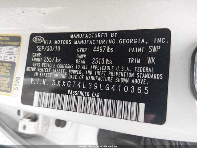 2020 KIA OPTIMA LX 9
