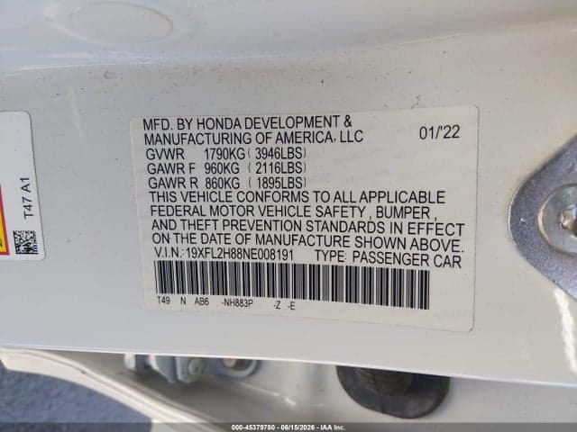 2022 HONDA CIVIC SPORT 9