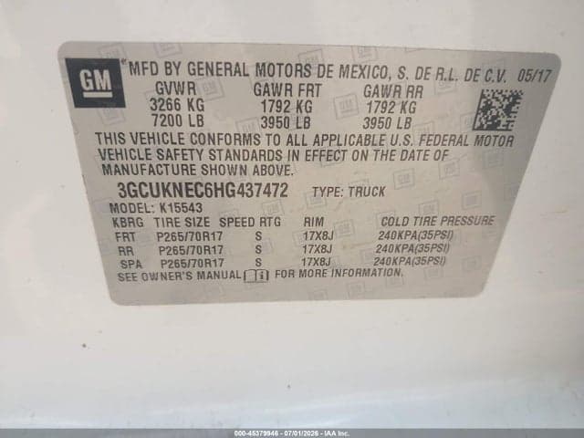 2017 CHEVROLET SILVERADO 1500 WT 9