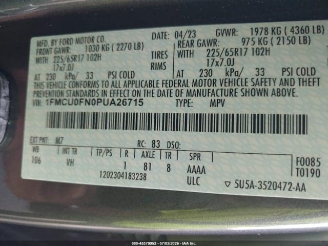 2023 FORD ESCAPE 9