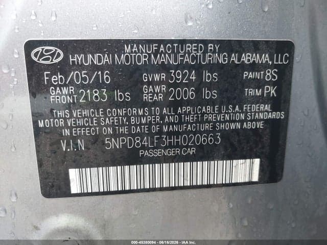2017 HYUNDAI ELANTRA LIMITED 9