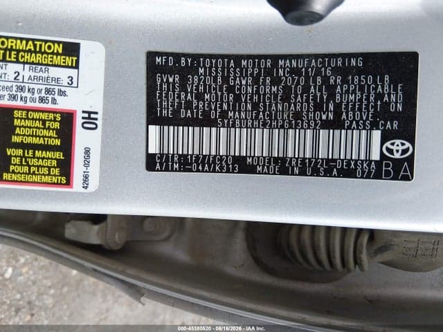 2017 TOYOTA COROLLA SE 9