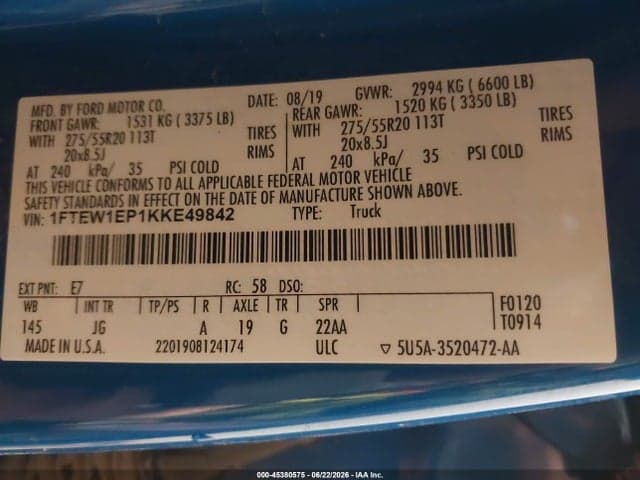 2019 FORD F-150 XL 9