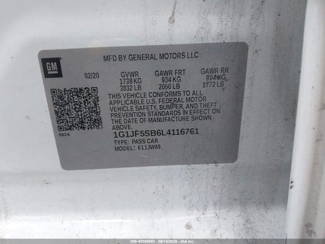 2020 CHEVROLET SONIC FWD PREMIER 9