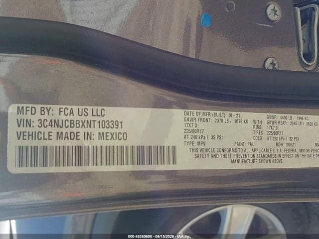 2022 JEEP COMPASS LATITUDE FWD 9