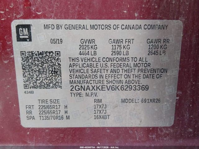 2019 CHEVROLET EQUINOX LT 9