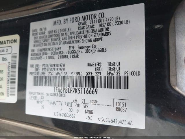 2019 FORD MUSTANG GT 9