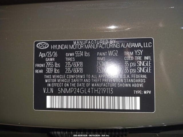2026 HYUNDAI SANTA FE SEL 9