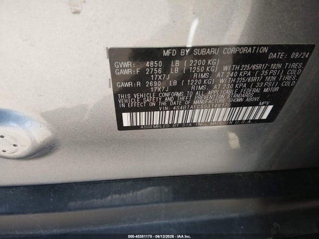 2025 SUBARU OUTBACK PREMIUM 9
