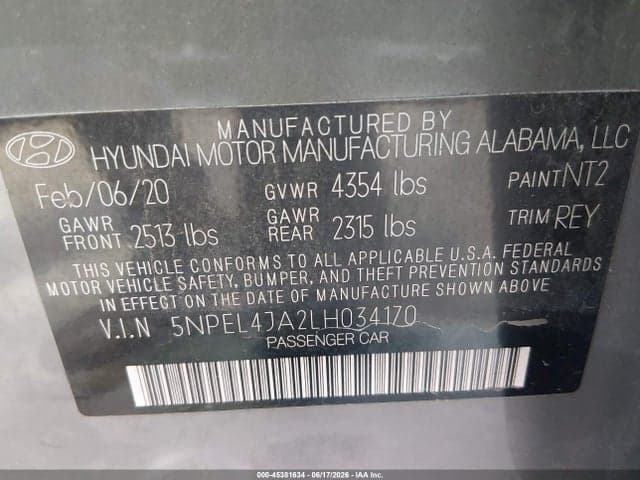 2020 HYUNDAI SONATA SEL 9