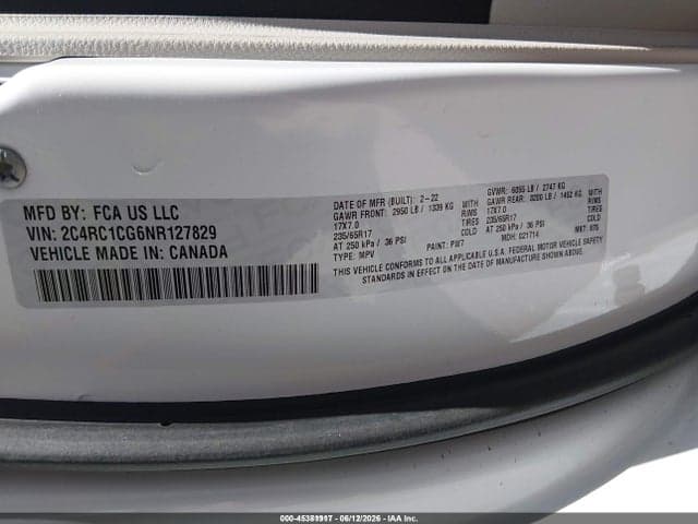 2022 CHRYSLER VOYAGER LX 9
