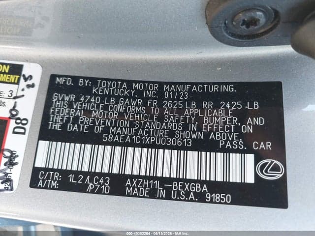 2023 LEXUS ES 300H LUXURY 9