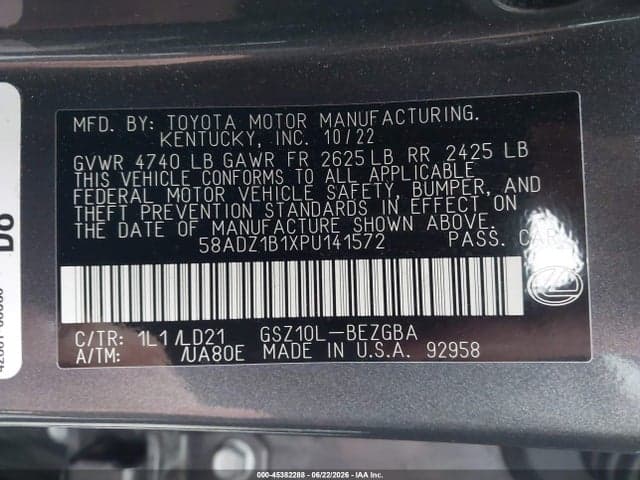 2023 LEXUS ES 350 9