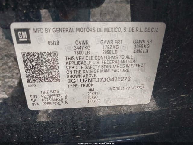 2018 GMC SIERRA 1500 SLT 9