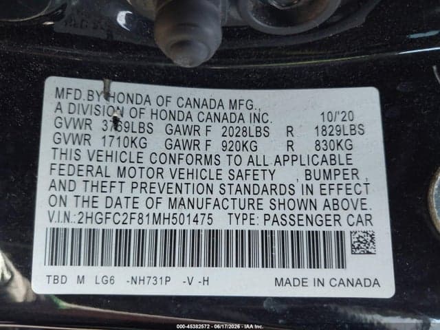 2021 HONDA CIVIC SPORT 9