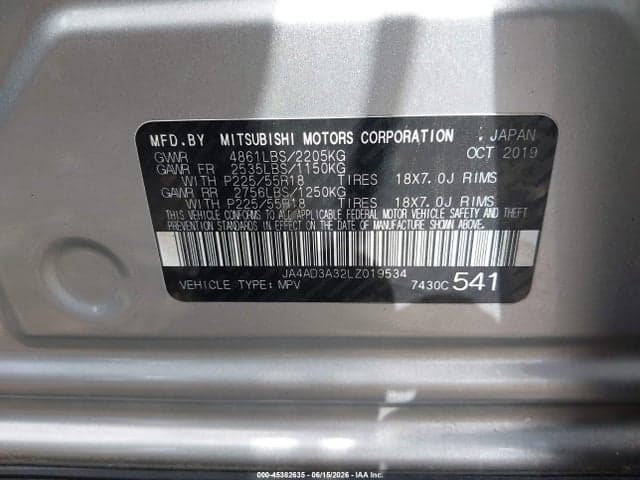 2020 MITSUBISHI OUTLANDER SEL 9