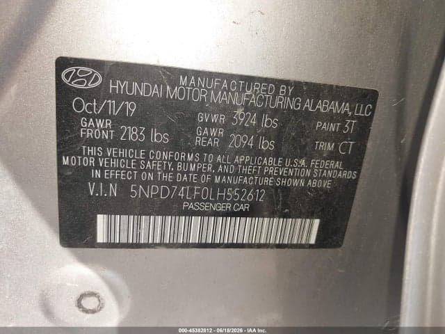 2020 HYUNDAI ELANTRA SE 9