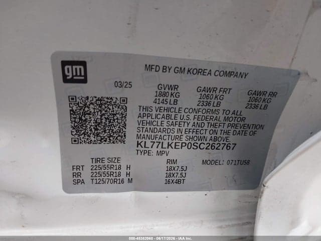2025 CHEVROLET TRAX FWD ACTIV 9