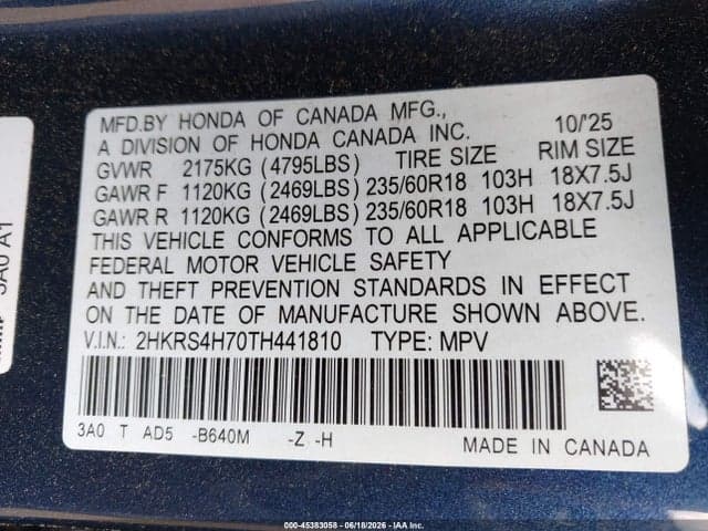 2026 HONDA CR-V EX-L AWD 9