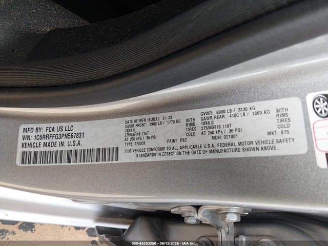 2023 RAM 1500 BIG HORN 4X4 5'7 BOX 9