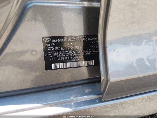 2019 HYUNDAI SONATA SEL 9