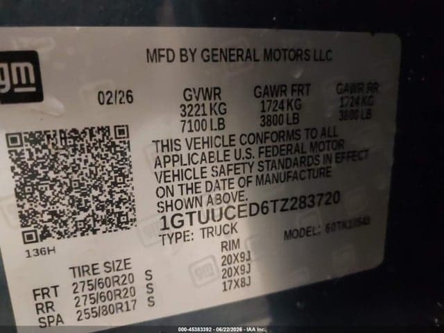 2026 GMC SIERRA 1500 , SHORT BED, ELEVATION, 4WD 9